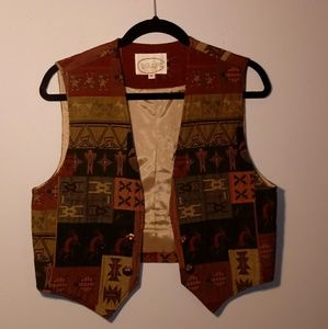 Vintage Tribal Print Vest